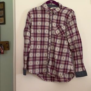 Wild bird plaid denim shirt